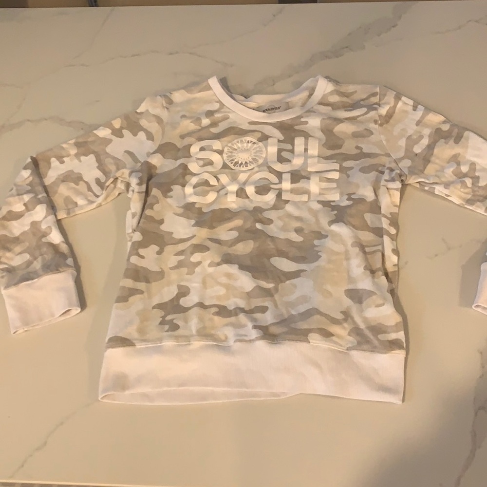 White Camo SoulCycle pullover